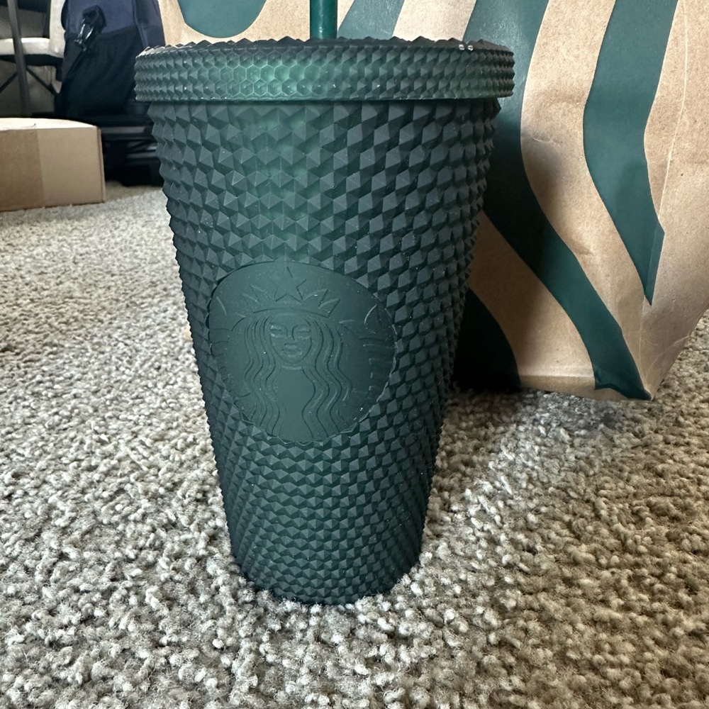 Starbucks Dark Green Studded Tumbler